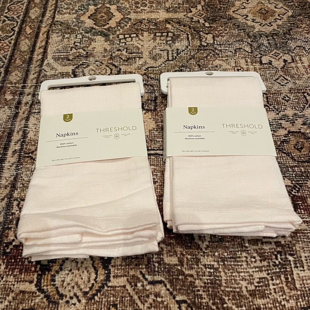 Set of 4 Threshold by Target Linen Cloth Napkins